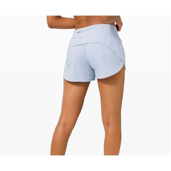 Lululemon Speed Up Short Long *4" Updated Fit Daydream Light Blue Size 4 - Picture 2 of 5